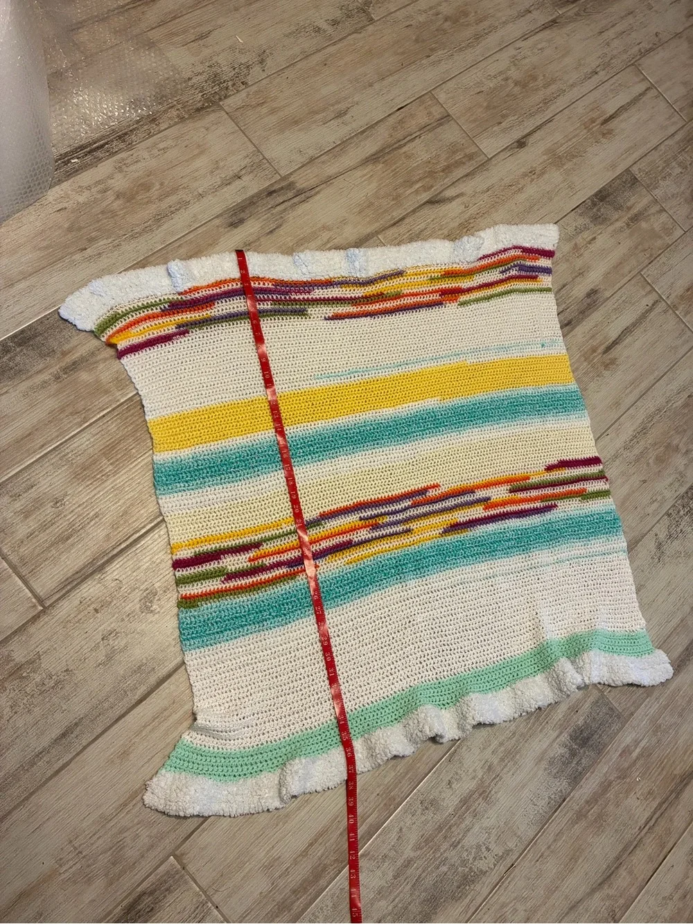 Handmade Crocheted Blanket For Lap Or Baby